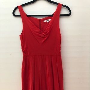 Red cowl neck sheath dress size 2